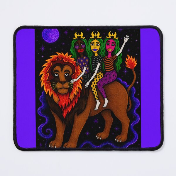 Item preview, Astral Nomads Riding an Ember Lion designed and sold by ZunZunArt.