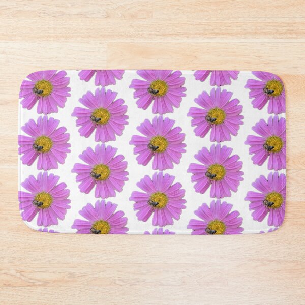 Item preview, Vibrant Pink Aster Flower with Honeybee Cutout designed and sold by BalkanBloom.