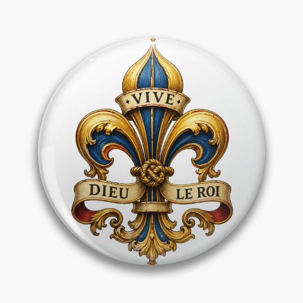 Item preview, Vive Dieu Le Roi Catholic Vendée Symbol | French Royal Heritage Emblem | Counter-Revolution Historical Design designed and sold by Crux Fidelis.
