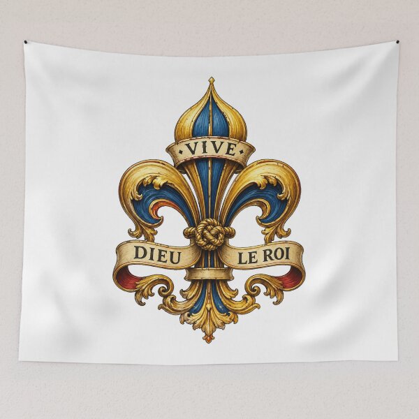 Item preview, Vive Dieu Le Roi Catholic Vendée Symbol | French Royal Heritage Emblem | Counter-Revolution Historical Design designed and sold by Crux Fidelis.