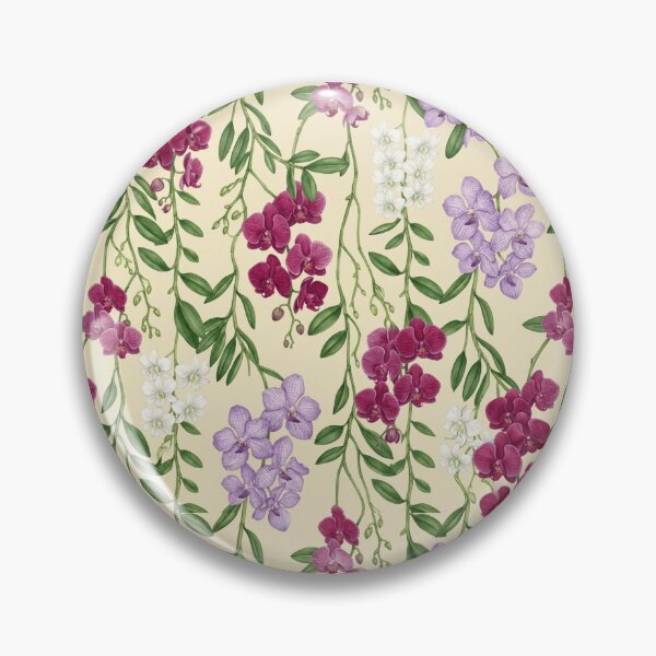 Item preview, Tropical Orchid Watercolor Botanical Seamless Pattern designed and sold by Inkworksbyshery.
