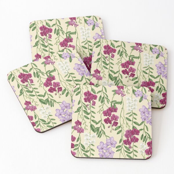 Item preview, Tropical Orchid Watercolor Botanical Seamless Pattern designed and sold by Inkworksbyshery.