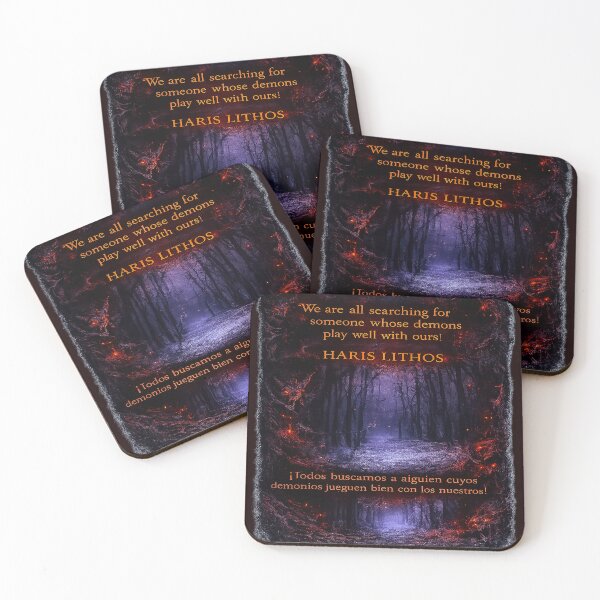 Item preview, Dancing With Demons | Gothic Dark Romance Quote | Mystical Forest Art designed and sold by Alchemy Forge.