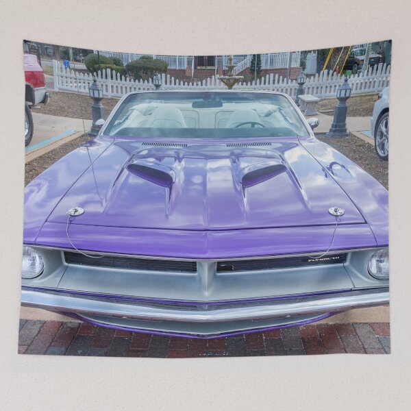 Item preview, 1970 Plum Crazy Purple Plymouth Hemi Barracuda 440-6 Convertible X150 designed and sold by RichFrancoCars.