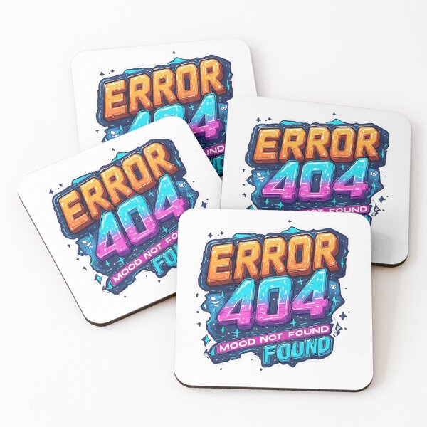 Item preview, Glitch Error 404 Mood Not Found Cute Character Art designed and sold by dcohea.