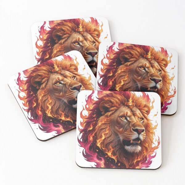 Item preview, Realistic Fire Lion Portrait designed and sold by PixelStyle Studio.