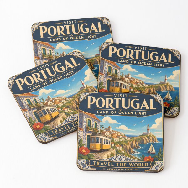 Item preview, Portugal Vintage Travel Poster Art designed and sold by amithc.