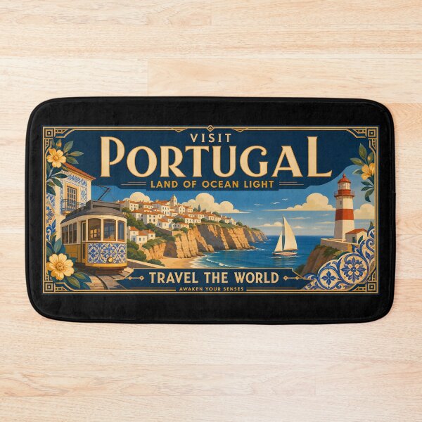 Item preview, Portugal Vintage Travel Poster Art designed and sold by amithc.