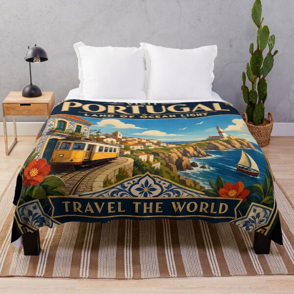 Item preview, Portugal Vintage Travel Poster Art designed and sold by amithc.