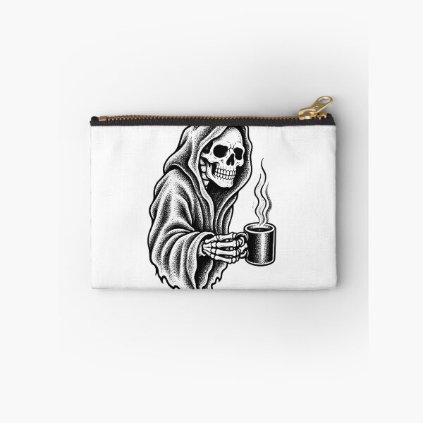 Item preview, Death Before Decaf Grim Reaper Tattoo Art designed and sold by FlatInkStudio.