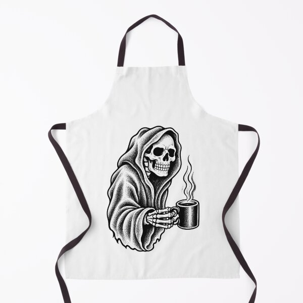 Item preview, Death Before Decaf Grim Reaper Tattoo Art designed and sold by FlatInkStudio.