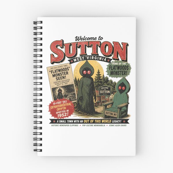 Item preview, Sutton, WV - Flatwoods Monster Famous Cryptid designed and sold by The Masked Designer.