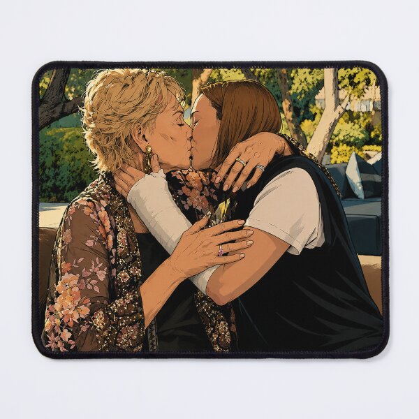 Item preview, Kiss between Ava (Hannah Einbinder) and Deborah (Jean Smart) from the series Hacks (fan art) designed and sold by PopCultureAndStuff.