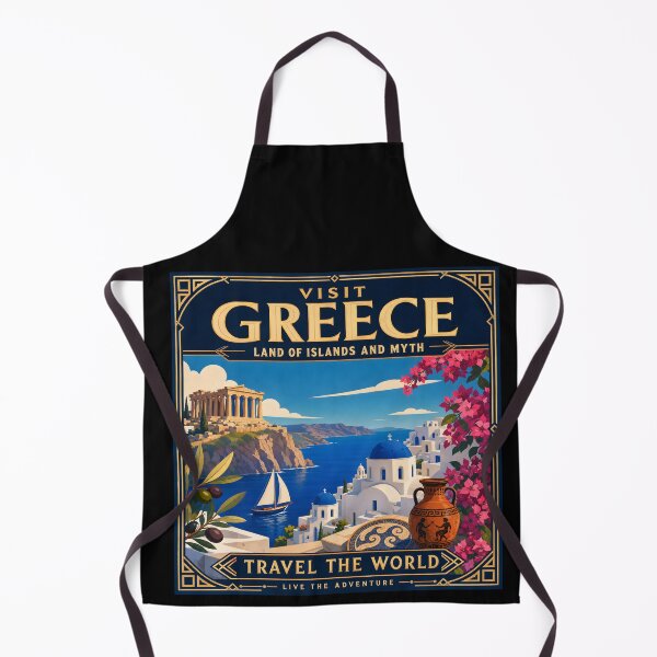 Item preview, Greece Vintage Travel Poster Print designed and sold by amithc.