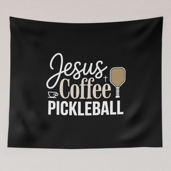 Item preview, Jesus Coffee Pickleball Funny Christian Design for Coffee Lover and Pickleball Players designed and sold by Redgiant87x.