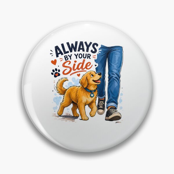 Item preview, Always By Your Side Golden Retriever - Cute Loyal Dog Art designed and sold by TheSquirla.