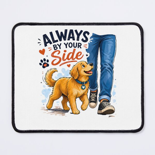 Item preview, Always By Your Side Golden Retriever - Cute Loyal Dog Art designed and sold by TheSquirla.