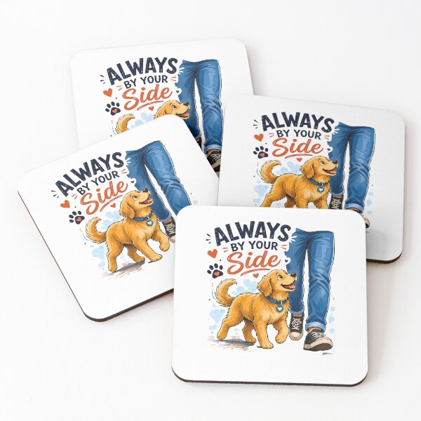 Item preview, Always By Your Side Golden Retriever - Cute Loyal Dog Art designed and sold by TheSquirla.