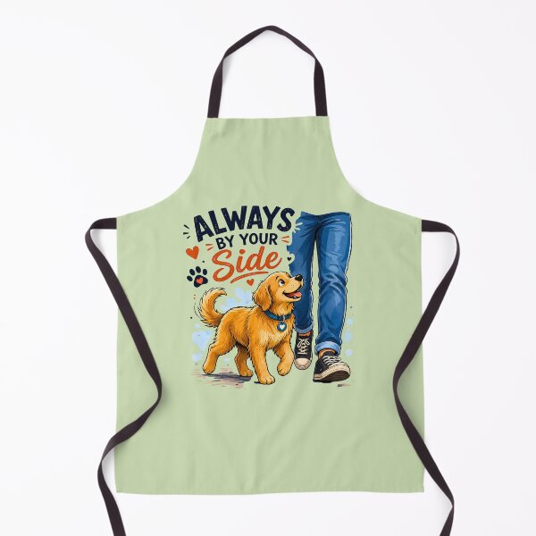Item preview, Always By Your Side Golden Retriever - Cute Loyal Dog Art designed and sold by TheSquirla.
