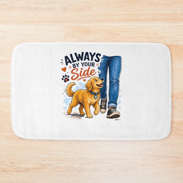 Item preview, Always By Your Side Golden Retriever - Cute Loyal Dog Art designed and sold by TheSquirla.