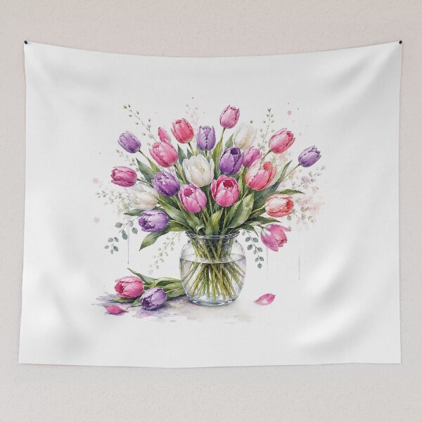 Aperçu de l'œuvre Motif floral romantique printanier créée et vendue par PetalGarden.
