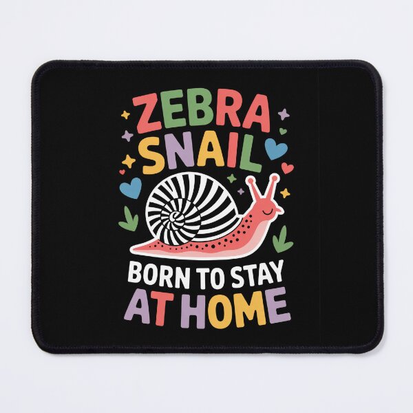 Item preview, ZEBRA SNAIL. Born to stay at home. designed and sold by InkRebelia.