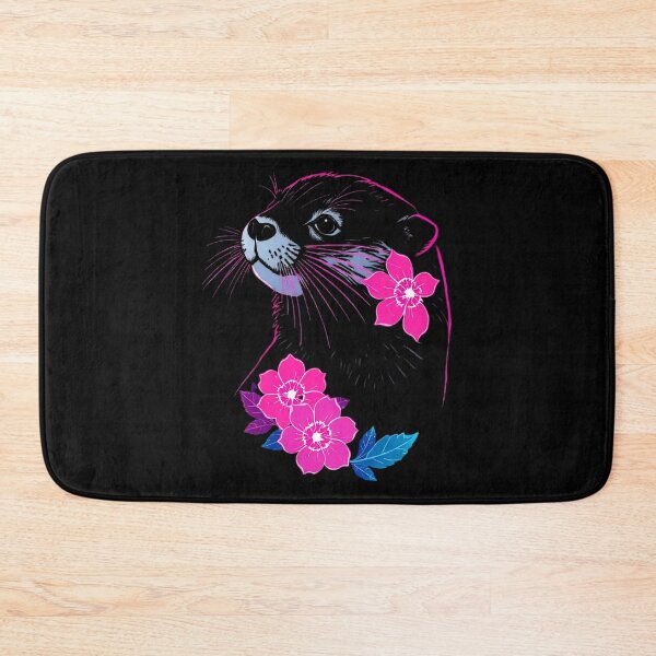 Item preview, Geometric Otter – Pink Floral Lines designed and sold by Naturalite19.