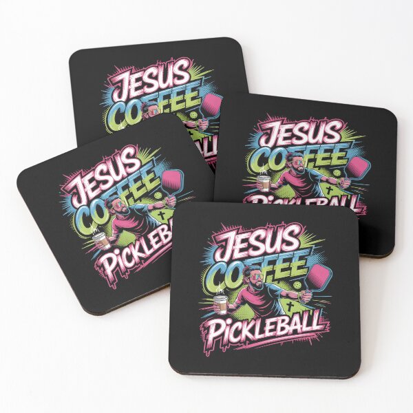 Item preview, Jesus Coffee Pickleball Christian Humor Design for Coffee Enthusiast Athletes designed and sold by Redgiant87x.