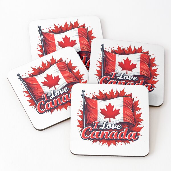 Item preview, I Love Canada – Patriotic Maple Leaf Flag T‑Shirt Design designed and sold by stickyverselab.