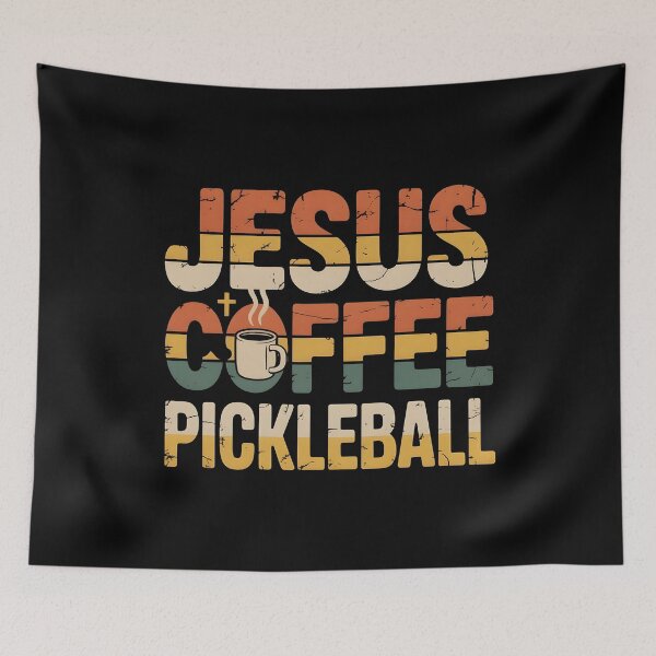 Item preview, Jesus Coffee Pickleball Funny Pickleball Apparel with Faith Based Humor designed and sold by Redgiant87x.