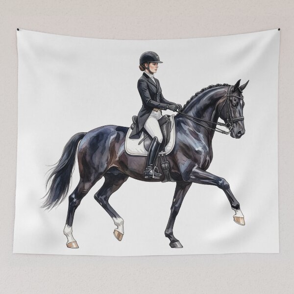 Item preview, Elegant Dressage Horse Watercolor designed and sold by Rutvain.