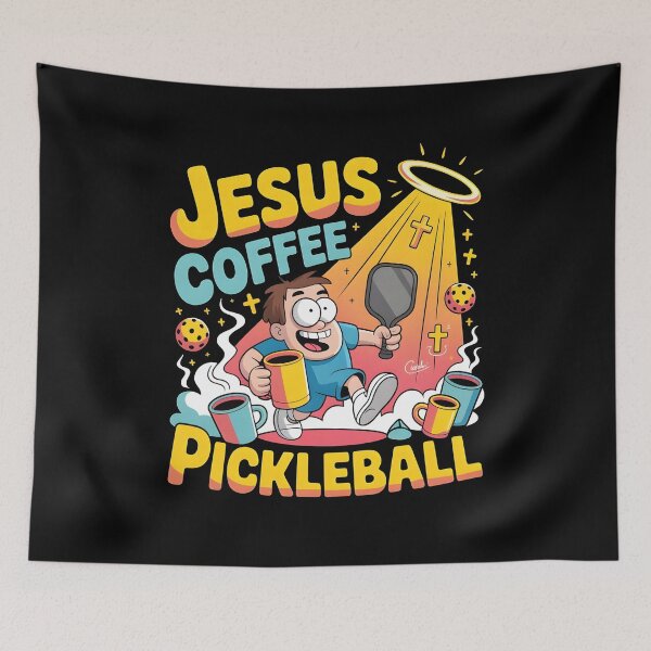 Item preview, Jesus Coffee Pickleball Coffee and Sports Graphic for Christian Design Fans designed and sold by Redgiant87x.