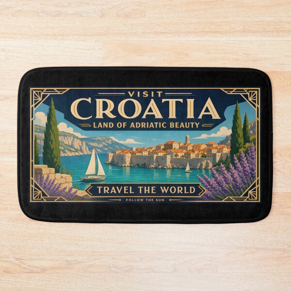 Item preview, Croatia Vintage Travel Poster Art designed and sold by amithc.