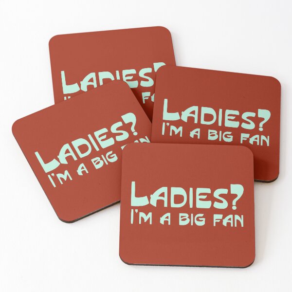 Item preview, Funny Ladies I'm a Big Fan Lesbian Turquoise designed and sold by TackyTime.