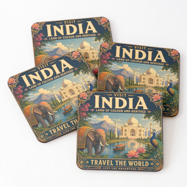 Item preview, India Vintage Travel Poster Print designed and sold by amithc.