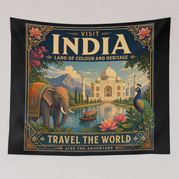 Item preview, India Vintage Travel Poster Print designed and sold by amithc.