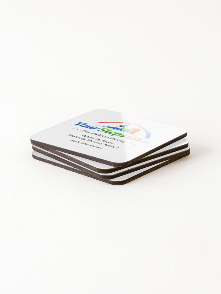 Thumbnail 4 of 5, Coasters (Set of 4), YourSteps123.com Money Making Logo designed and sold by RBCOOLSHOP.