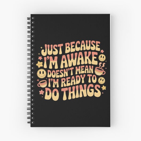Item preview, Just Because I'm Awake Funny Sarcastic Morning Person Quote designed and sold by Redgiant87x.