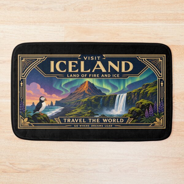 Item preview, Iceland Vintage Travel Poster Art designed and sold by amithc.