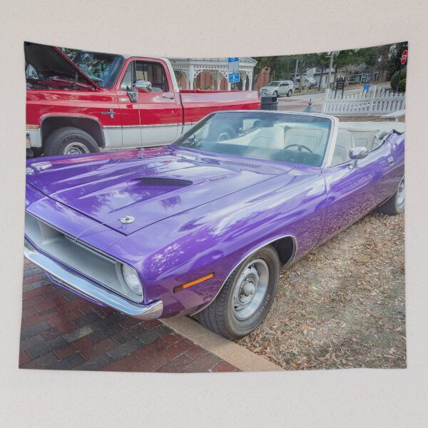 Item preview,  1970 Plum Crazy Purple Plymouth Hemi Barracuda 440-6 Convertible X153 designed and sold by RichFrancoCars.