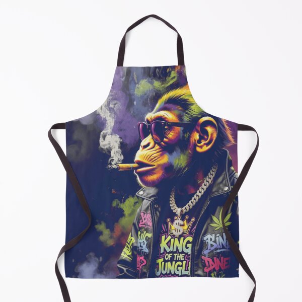 Item preview, King of the Jungle Monkey | Psychedelic Smoking Cigar Graffiti Street Art designed and sold by bewitchedcuties.