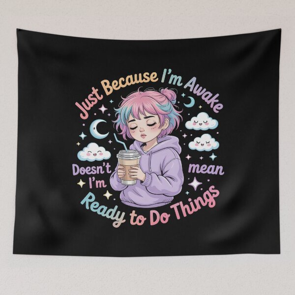 Item preview, Just Because I'm Awake Funny Design for Lazy People and Funny Teens designed and sold by Redgiant87x.