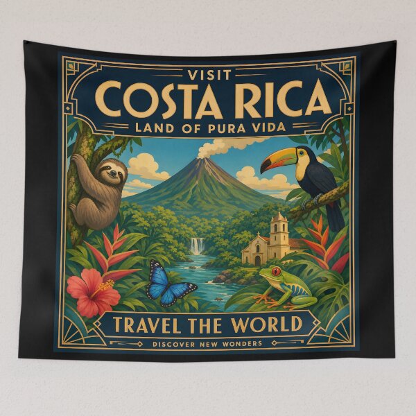 Item preview, Vintage Costa Rica Wildlife Travel Poster designed and sold by amithc.