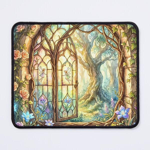 Item preview, Enchanted Fairy Window Woodland Portal designed and sold by Petal & Pattern Co.