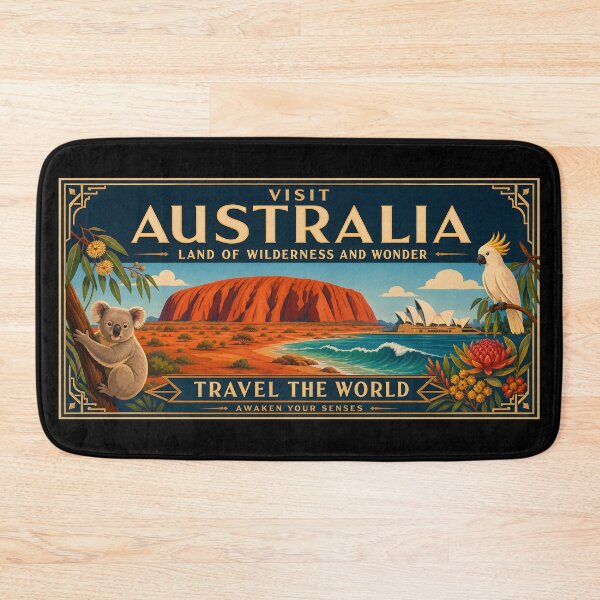 Item preview, Australia Vintage Travel Poster Print designed and sold by amithc.