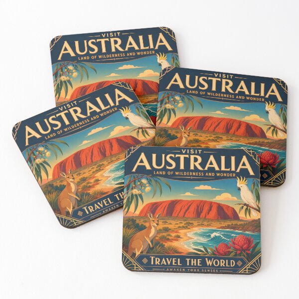 Item preview, Australia Vintage Travel Poster Print designed and sold by amithc.