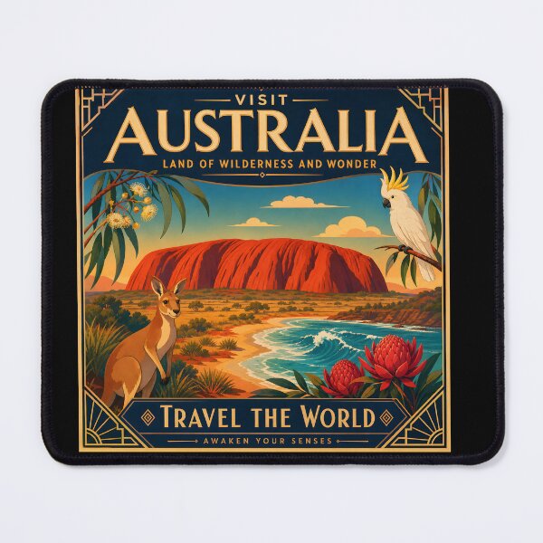 Item preview, Australia Vintage Travel Poster Print designed and sold by amithc.