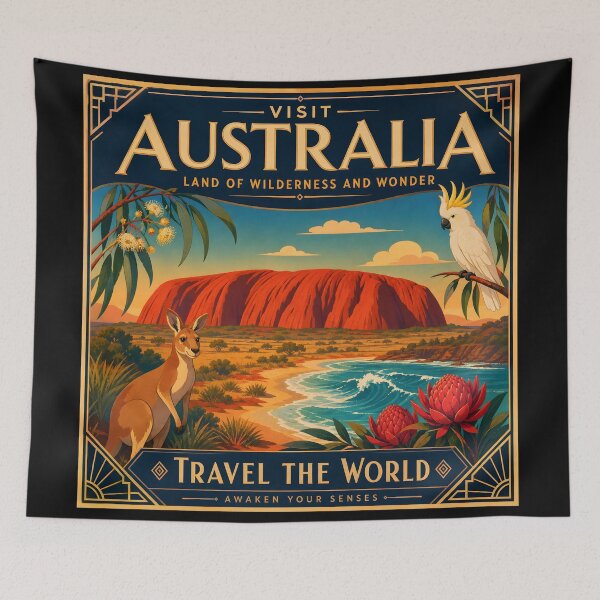 Item preview, Australia Vintage Travel Poster Print designed and sold by amithc.