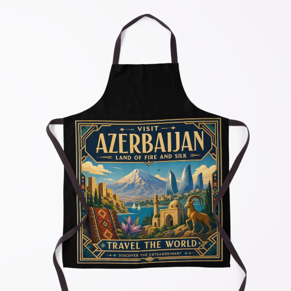 Item preview, Visit Azerbaijan - Vintage Travel Poster designed and sold by amithc.