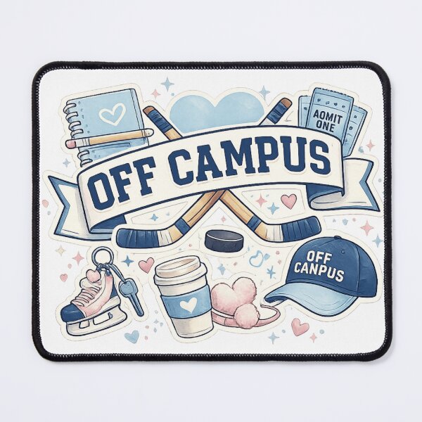 Item preview, Off Campus Hockey Romance Aesthetic Sticker Design designed and sold by LatestDesign95.